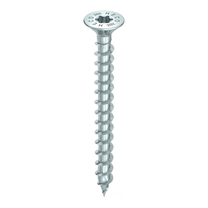 Set HECO-TOPIX-plus 8,0 x 120, Senkkopf, HECO-Drive, VG, A2K + Einschraubhilfe + Langbits