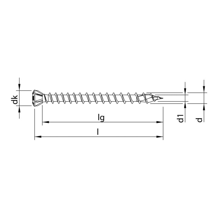 HECO-TOPIX-plus A2 3,5 x 40, Dielenschraube, Linsenkopf, T-Drive, VVG