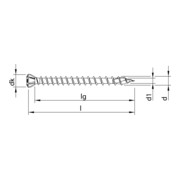 HECO-TOPIX-plus A2 3,5 x 60, Dielenschraube, Linsenkopf, T-Drive, VVG-2