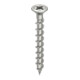 HECO-TOPIX-plus A2 4,5 x 40, Beschlagschraube, Senkkopf, Pozi-Drive, Variables Vollgewinde, blank, gleitbeschichtet-1