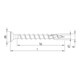 HECO-TOPIX-plus A2 4,5 x 40, Beschlagschraube, Senkkopf, Pozi-Drive, Variables Vollgewinde, blank, gleitbeschichtet-3