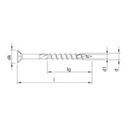 HECO-TOPIX-plus A2 5,0 x 100, Senkkopf, HECO-Drive, TG-2