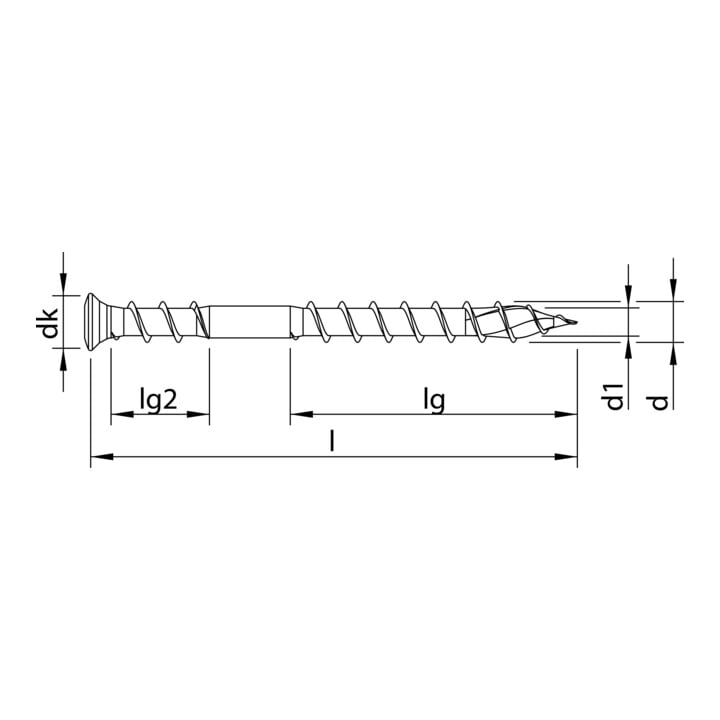 HECO-TOPIX-plus A2 5,0 x 40, Terrassenschr., Linsenkopf, HD, UKG