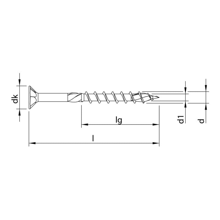 HECO-TOPIX-plus A2 5,0 x 80, Senkkopf, HECO-Drive, TG