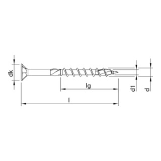 HECO-TOPIX-plus A2 tête fraisée, Pozi-Drive, TG