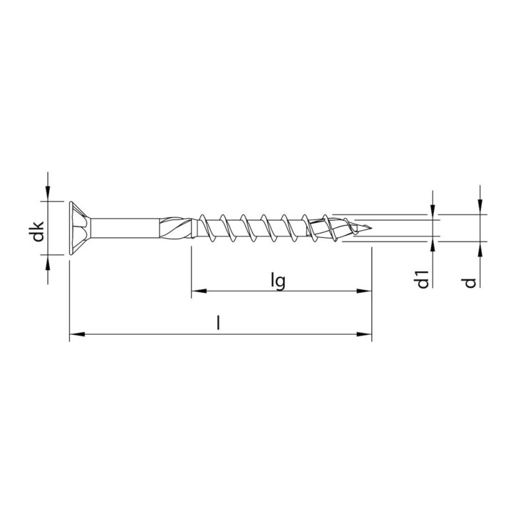 HECO-TOPIX-plus A2 6,0 x 200, Senkkopf, HECO-Drive, TG