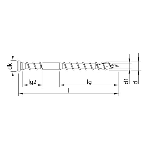 HECO-TOPIX-plus A4 5,0 x 50, Terrassenschr., Linsenkopf, HD, UKG