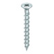 HECO-TOPIX-plus Beschlagschraube 4,5 x 40, Senkkopf, Pozi-Drive, Variables Vollgewinde, verzinkt blau, A3K-1