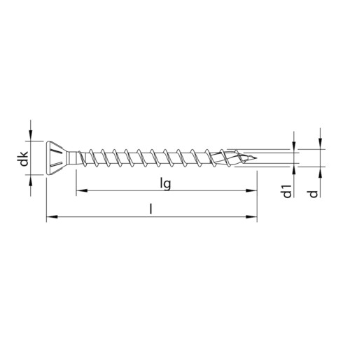 HECO-TOPIX-plus TCS 5,0 x 50, tête fraisée 60°, HD-30, FTV, A3K, 200 pcs.