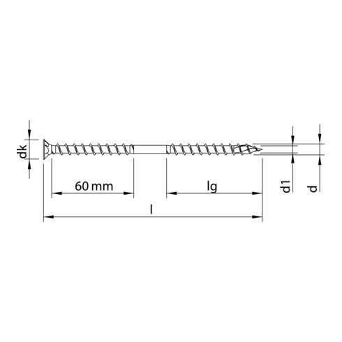HECO-TOPIX-plus Therm 8,0 x 360, tête fraisée, HECO-Drive, FST, A3K, 50 pcs. (HTP-T-CS-ST-8,0x360/100)
