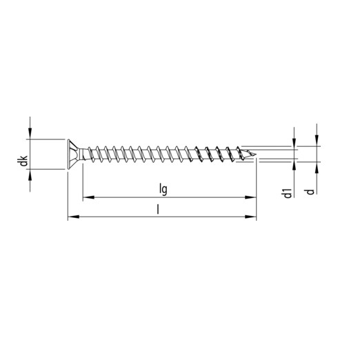 Heco UNIX-plus 5,0 x 16 Senkkopf T-Drive VG A2K