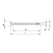 Heco UNIX-top 6,0 x 150 Senkkopf T-Drive VG A2K-3