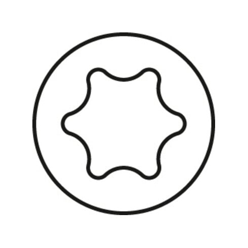 HECO-VB 7,5 x 100, tête VB-48, TX extérieur, FP, A2K, 100 pcs. (VB-48-7,5X100 gvz blau)