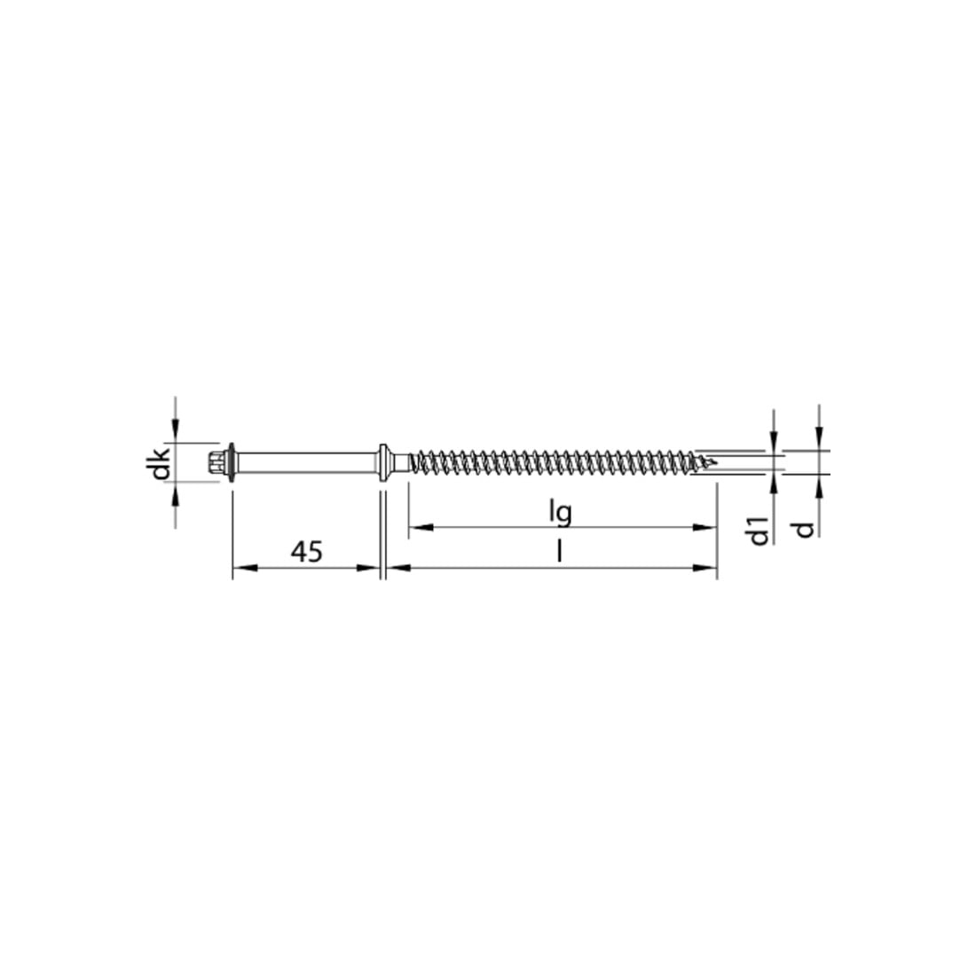 HECO Tête VB-48, TX extérieur, filetage partiel, zingué bleu, A2K, revêtement glissant
