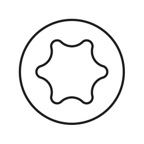 HECO-VB 7,5 x 165, tête VB-48, TX extérieur, FP, A2K, 100 pcs. (VB-48-7,5X165 gvz blau)