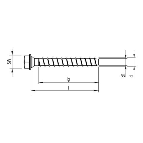 HECO Vite a testa esagonale con rondella MULTI-MONTI-plus SSK 16,0 x 130 + cono A2K