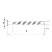HECO Vis à tête fraisée WR-T, T-Drive, filetage complet, Durocoat T-5