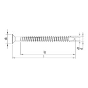 HECO-WR-T 13,0 x 700, tête fraisée, T-Drive, FT, DC-T, 25 pcs. (WR-T-13X700)
