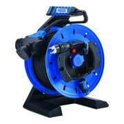 HEDI Enrouleur de câble appareil tout plastique 40m fiche type E H07RN-F 3G2,5