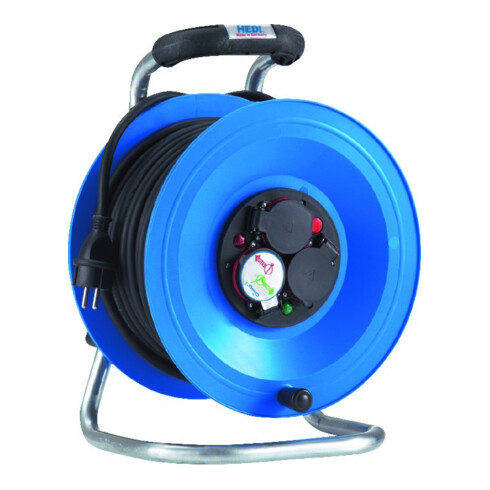 HEDI Enrouleur de câble plastique, fiche type E H07RN-F 3G2,5