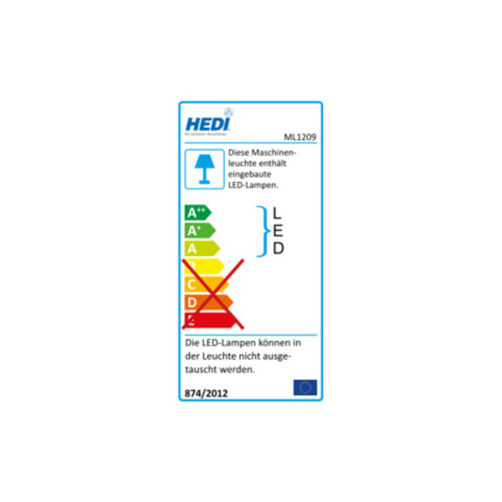 HEDI Machinelamp, Type: 9LED