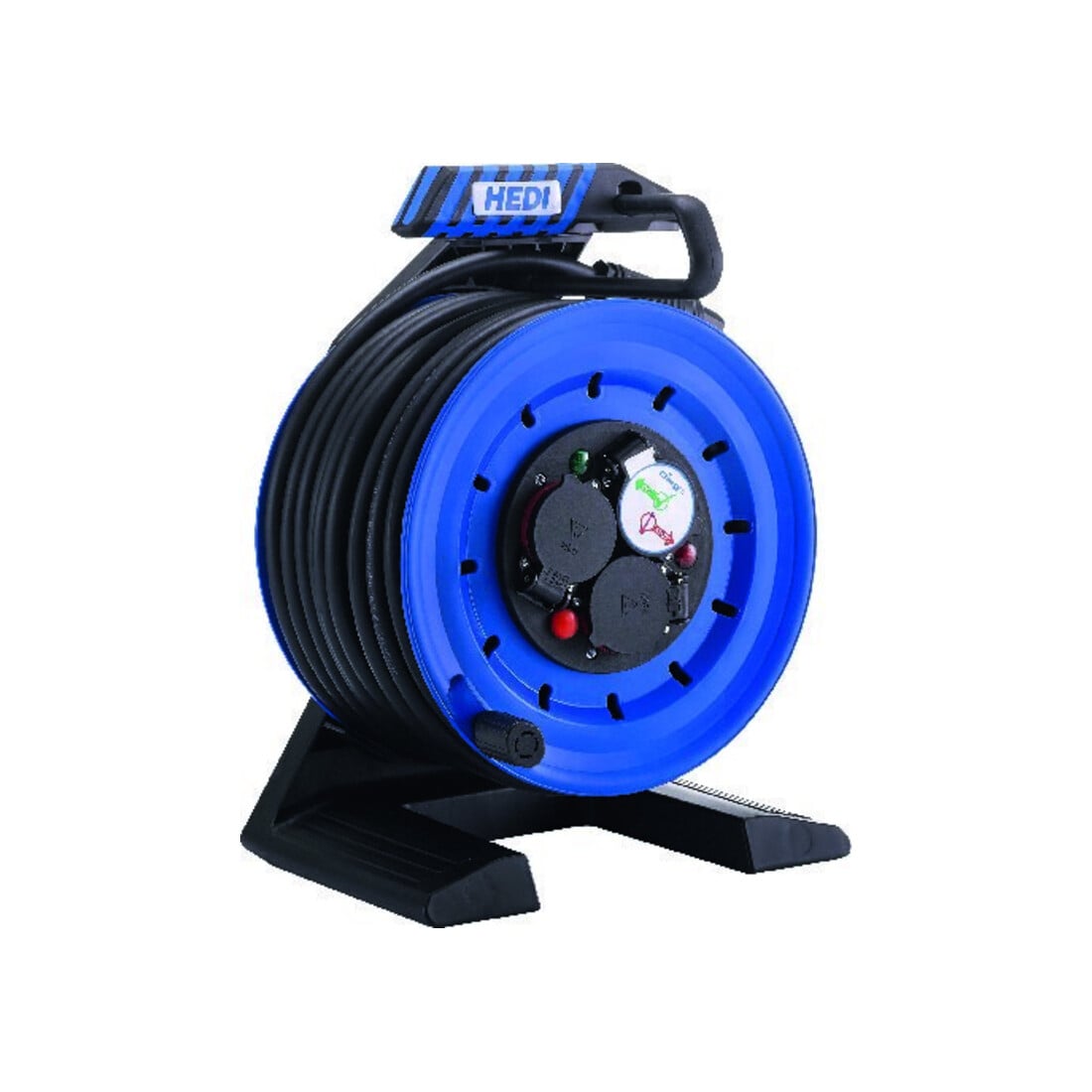 HEDI Vollkunststoff- Kabeltrommel 30m Stecker-Typ E H07RN-F 3G2,5