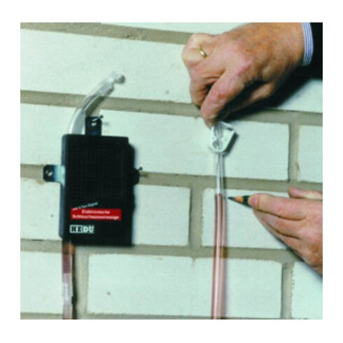 hedue Schlauchwasserwaage Digital, Länge 20m, im Kunststoffkoffer