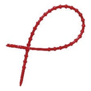 Heidem HEIDEMANN Attache polyvalente 200 mm rouge (réutilisable)