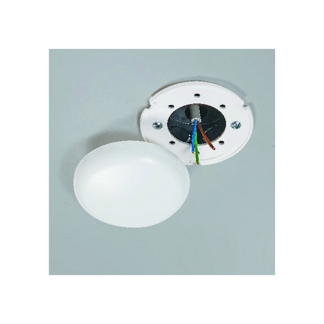 HEIDEMANN Boîte de distribution plafond blanche plate ronde 100 × 22 mm