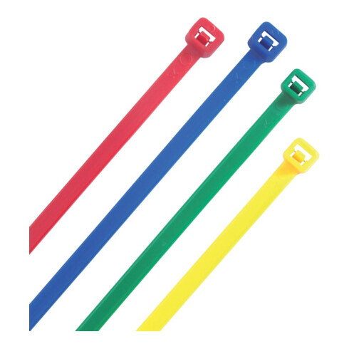 HEIDEMANN Colliers de câble colorés assortis 300x4,8mm, 100 pièces Heideman