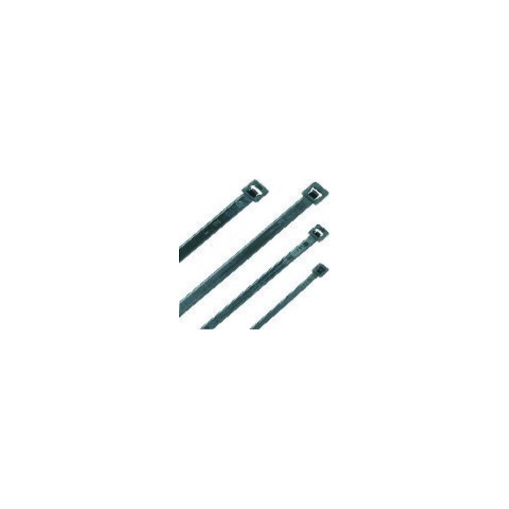 HEIDEMANN Colliers de serrage en nylon, noir, 140 × 3,6 mm, résistant aux UV, 100 pièces, blister