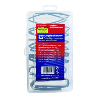 HEIDEMANN Schrumpfschlauch Set 6x0,5m Box,wiederverwendb