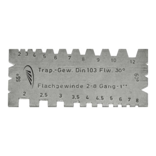 Helios-Preisser Comb. jauge de filetage et de rotation acier 90x40x2 mm
