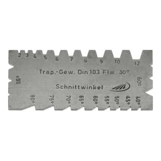 Helios-Preisser Combinaison jauge de rotation et filetage acier 90x40x2 mm