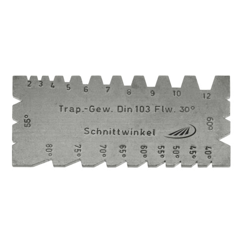 Helios-Preisser Combinaison jauge de rotation et filetage acier 90x40x2 mm