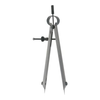 Helios-Preisser Compas à ressort avec blocage rapide, pointes blanches 250 mm