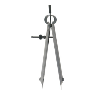 Helios-Preisser Compas à ressort avec serrage rapide, pointes blanches 100 mm