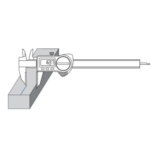 Helios-Preisser Digitaler Anreißmessschieber IP67 Schnäbel HM-bestückt, 200x40/33 mm