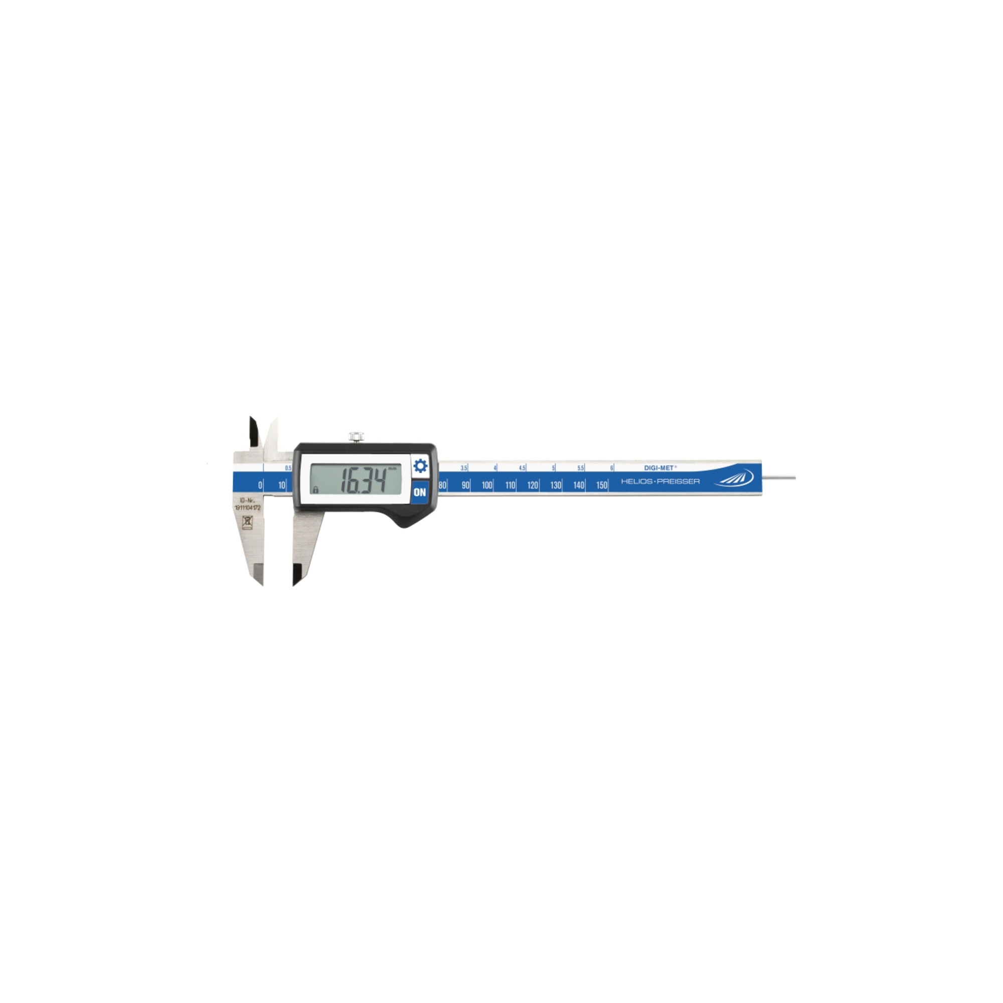 Helios Preisser Digitaler Taschenmessschieber rundes Tiefenmaß 150 mm ; Helios-Preisser