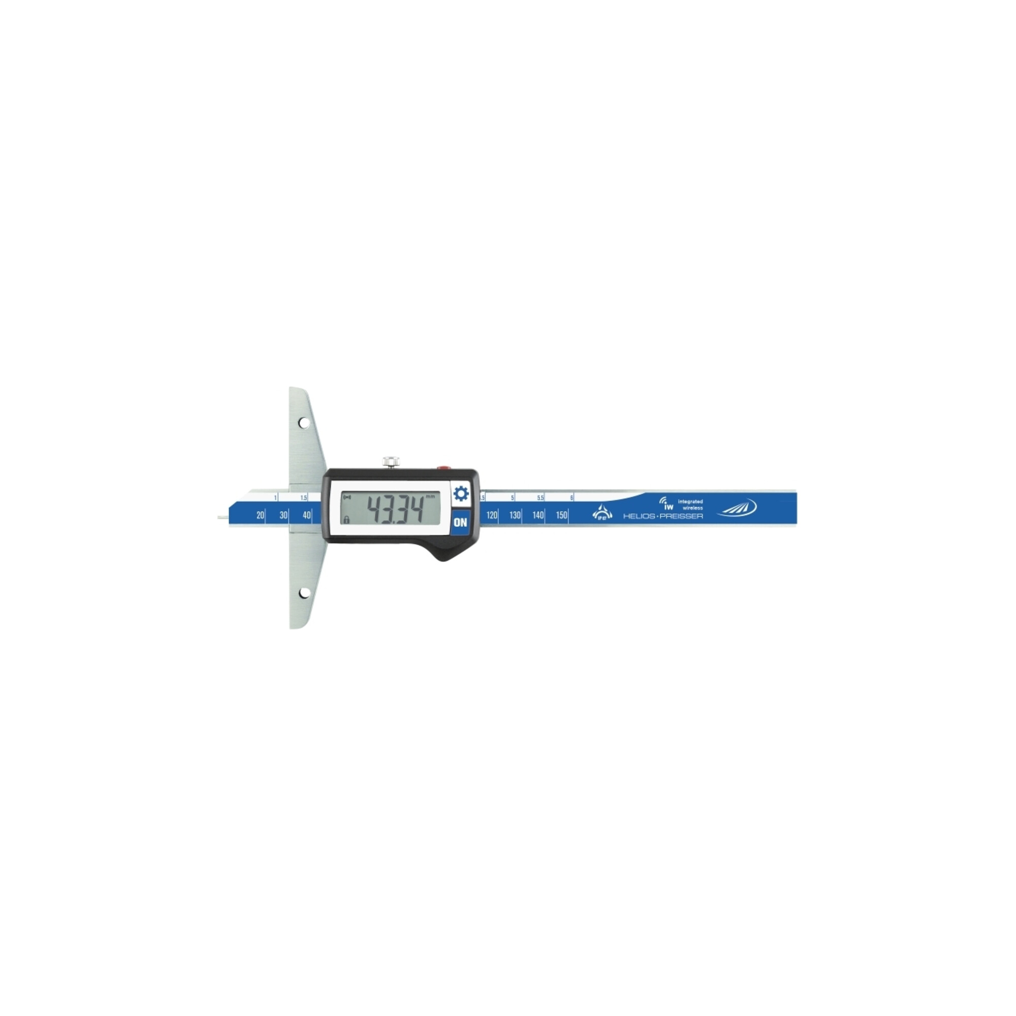 Helios-Preisser Digitaler Tiefenmessschieber 150 mm, Brü.lg. 100mm IW IP67