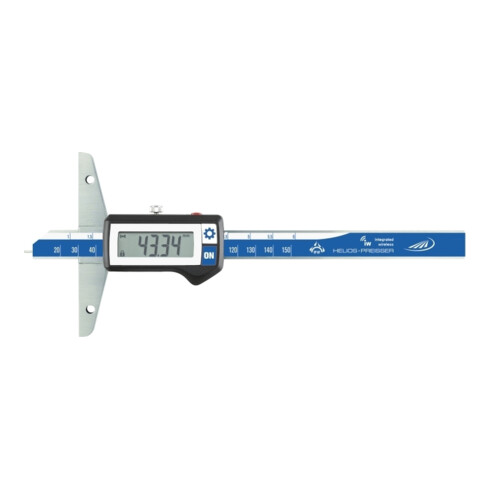 Helios-Preisser Digitaler Tiefenmessschieber 300 mm, Brü.lg. 150mm IW IP67
