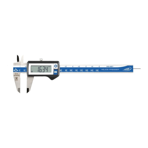 Helios-Preisser Digitaler Tiefenmessschieber IP67 Schnäbel HM-bestückt, 150x40mm