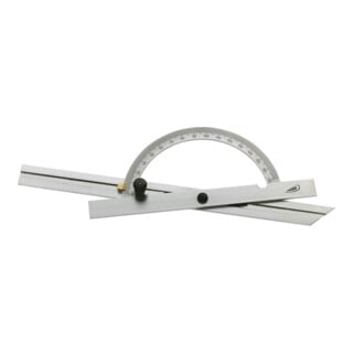 Helios-Preisser Gradmesser avec règle réglable Chrome 100x150 mm