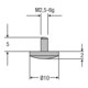 Helios-Preisser HM-Messeinsatz M2,5mm 0,0 mm ballig-1