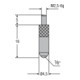 Helios-Preisser HM-Messeinsatz M2,5mm Kugeleinsatz 1/8", L 16mm-1