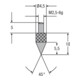 Helios-Preisser HM-Messeinsatz M2,5mm Spitze, 45G-1