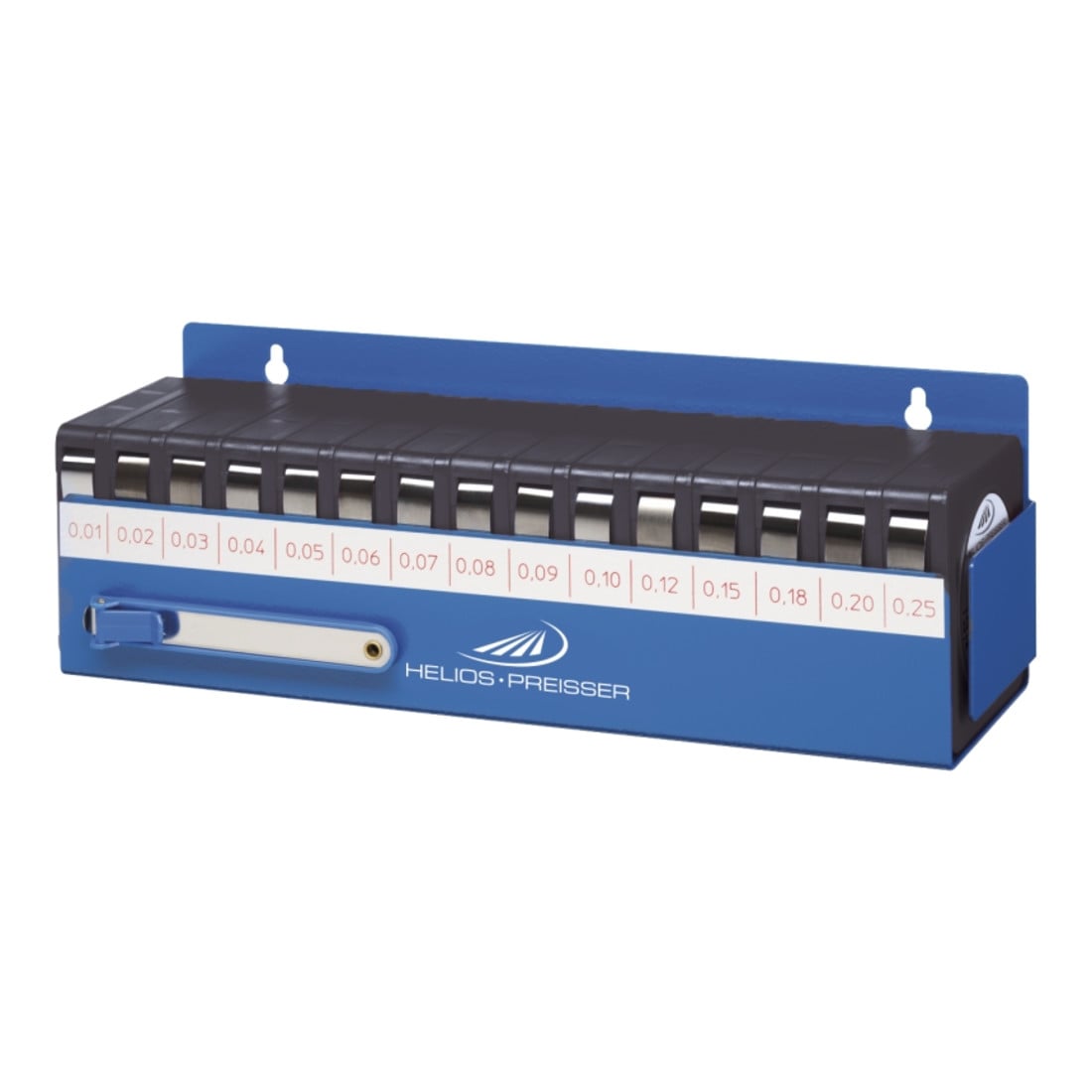 Helios Preisser INOX Jeu de 15 bandes de jauge d'épaisseur INOX dans support 0,01-0,25mm