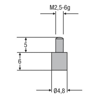 Helios-Preisser Insert de foire M2,5 mm 4,8 mm, longueur 6 mm