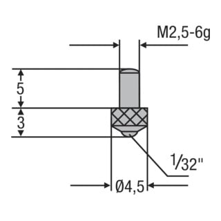 Helios-Preisser Insert de foire M2,5mm boule 1/32