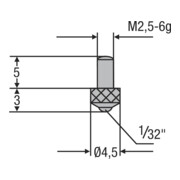 Helios-Preisser Insert de foire M2,5mm boule 1/32